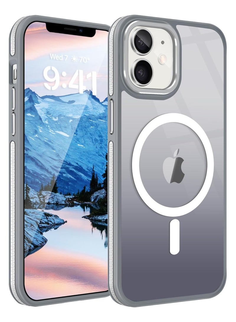 Magnetic Case Compatible with MagSafe Translucent Matte Shockproof Women Men Girl Protective Case Cover for iPhone 11 6.1 (Titanium)  - Image 1