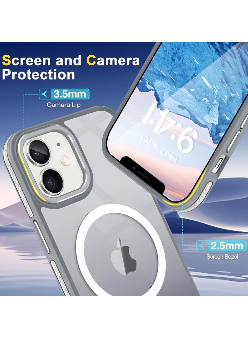 Magnetic Case Compatible with MagSafe Translucent Matte Shockproof Women Men Girl Protective Case Cover for iPhone 11 6.1 (Titanium)  - Image 3