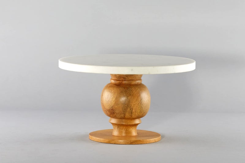 Stone Essential Gloria Marble Decorating Round Pizza Cake Stand (Color-White) - Image 4