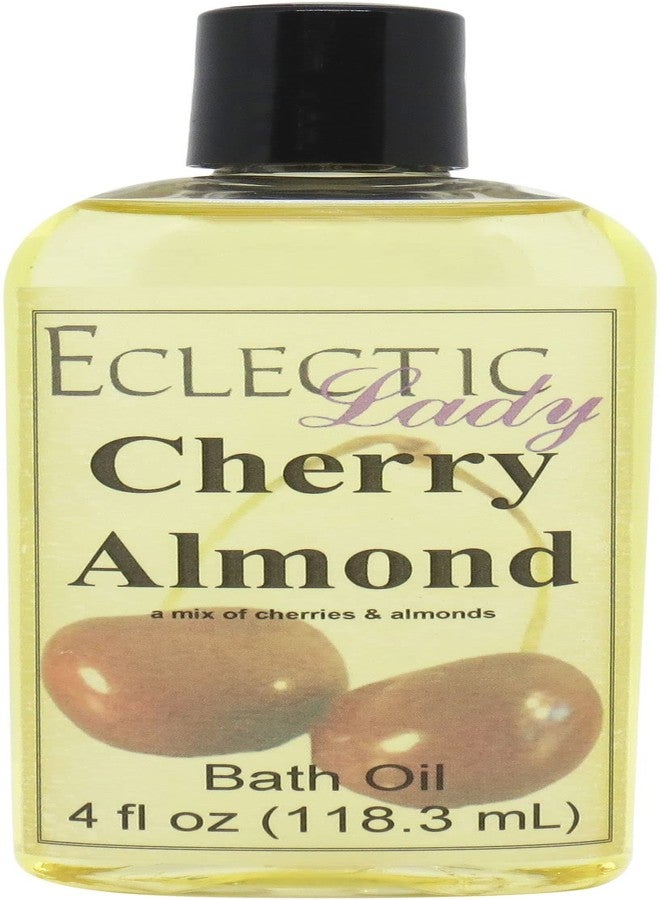 Eclectic Lady Cherry Almond Bath Oil, Scented Body Oil, Relaxing Bathing Oil, 4 oz - Image 1