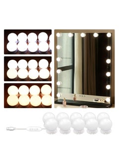 Generic Vanity Lights Kits DIY, Makeup Lights with 10pcs Dimmable Bulbs, 3 Colour Modes with Touch Sensor Dimmer Switch for Dressing Table  - Image 1