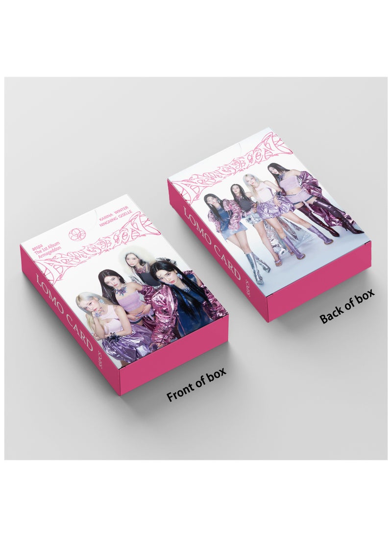 EHOME - 55Pcs Aespa new album Armageddon Lomo Card - Image 1
