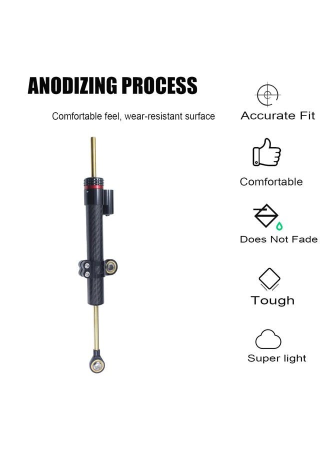 Adsspro Motorcycle Universal CNC Aluminum 13.5" Carbon Fiber Steering Damper Adjustable Damper Universal Steering Stabilizer For Sport Bike Street Bike Safety Control - Image 4