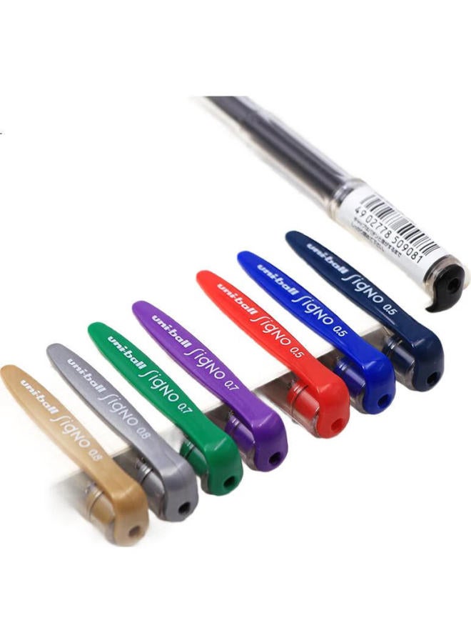 Uni Mitsubishi Uni-Ball Um-100 Red Pen, Stylish 0.5Mm Red Gel Pen, For Business, Students, Exams, And Practice, Water-Based Ink, 3 Pcs - Image 1