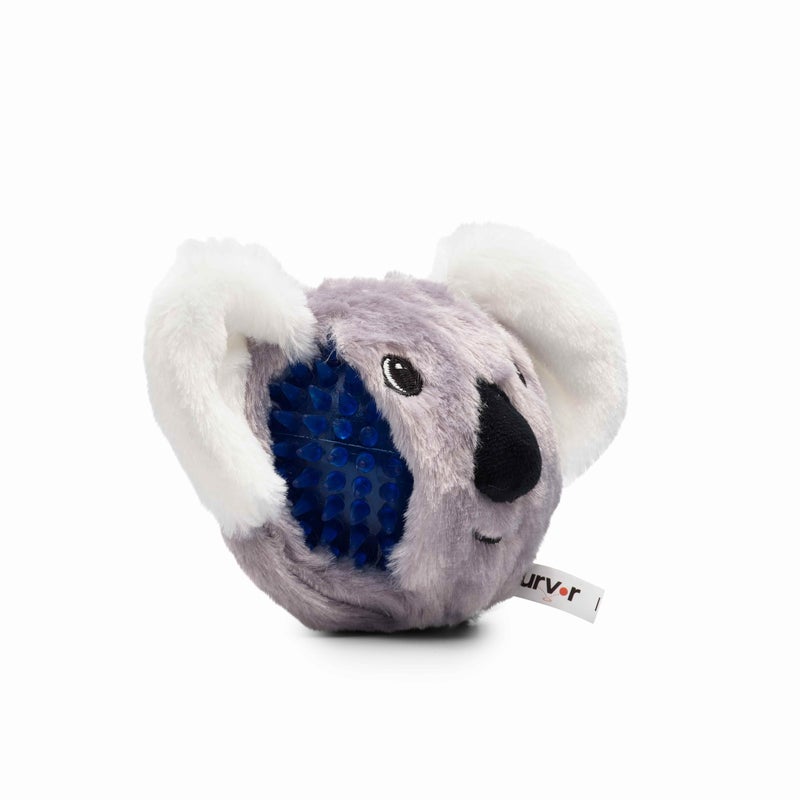 Flourish Pets 2in1 Tough Durable Dog Chew Toy with NonToxic BPA Free RubberDouble Stitched Soft Fabric Exterior Squeaky Indestructible Dog Toy for Aggressive ChewersSingle PackKoala Prickles4 - Image 2