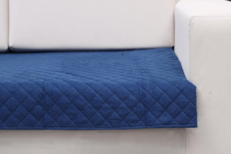 AAZEEM Original Velvet Sofa Cover Stretch Fitted Removable Washable Furniture Protector Slipcovers Blue Color 3 Seater Sofa Cover - Image 3