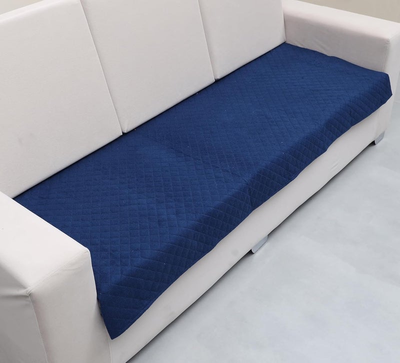 AAZEEM Original Velvet Sofa Cover Stretch Fitted Removable Washable Furniture Protector Slipcovers Blue Color 3 Seater Sofa Cover - Image 5