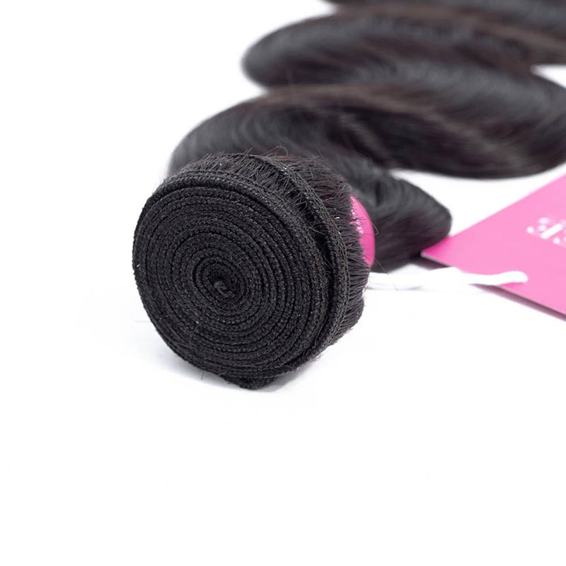 ISEE Hair 8A Unprocessed Brazilian Virgin Body Wave Human Hair One Bundles 100% Unprocessed Human Hair Extensions Natural Black (22'') - Image 2