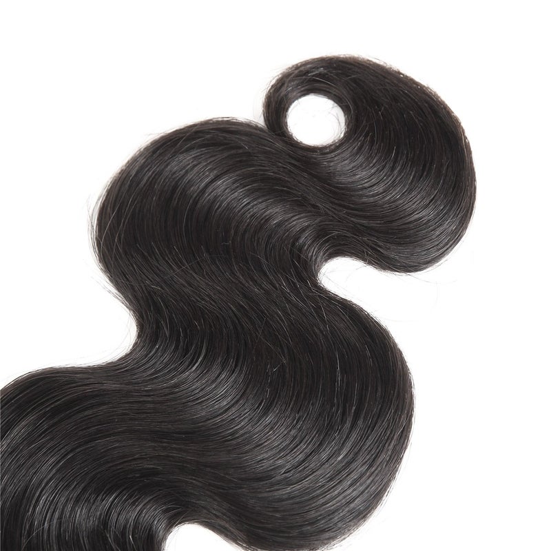 ISEE Hair 8A Unprocessed Brazilian Virgin Body Wave Human Hair One Bundles 100% Unprocessed Human Hair Extensions Natural Black (22'') - Image 4