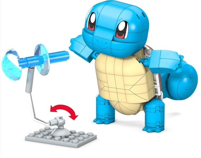 Mega Brands MEGA Pokémon Building Toys Set Build & Show Squirtle with 199 Pieces, Articulated and Poseable, 4 Inches Tall, for Kids - Image 4