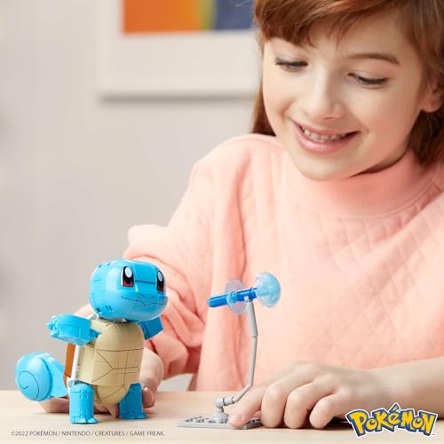 Mega Brands MEGA Pokémon Building Toys Set Build & Show Squirtle with 199 Pieces, Articulated and Poseable, 4 Inches Tall, for Kids - Image 2