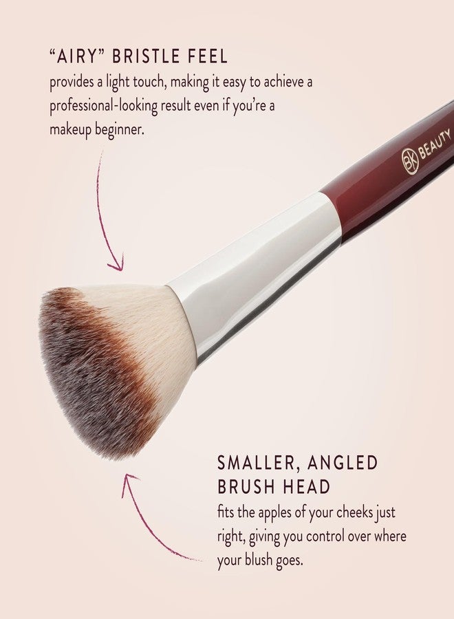 BK BEAUTY 112 SMALL ANGLED FACE BRUSH - Precise Angled Blush Brush for Soft, Natural Blend, Ideal for Blush on Smaller Faces & Highlighting - Image 4