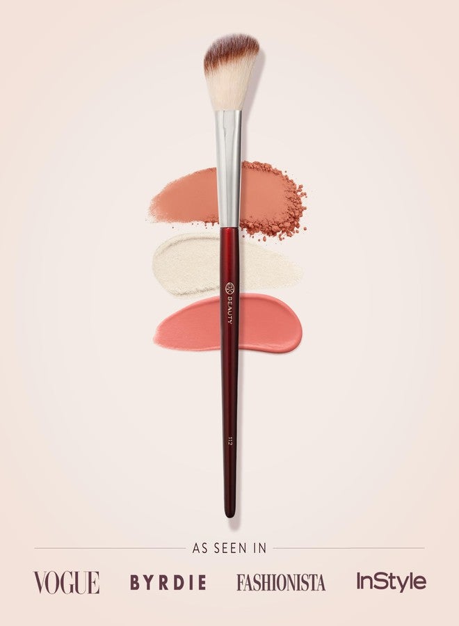 BK BEAUTY 112 SMALL ANGLED FACE BRUSH - Precise Angled Blush Brush for Soft, Natural Blend, Ideal for Blush on Smaller Faces & Highlighting - Image 5