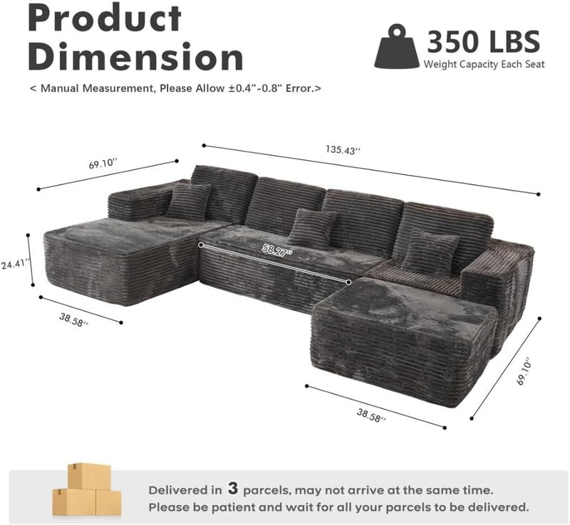 Comfynest Cloudelle-Style 6-Piece Sectional Sofa - Image 2