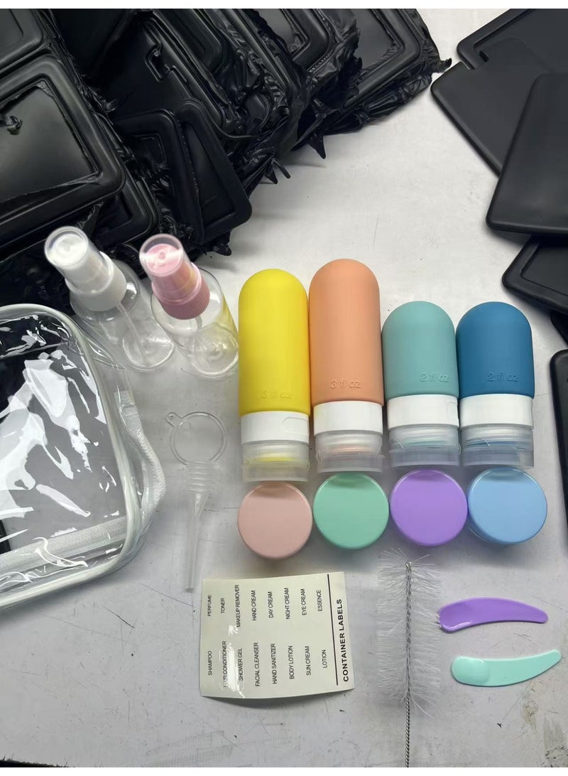 S-Quality 16-Piece Travel Bottle Set – TSA Approved Leak-Proof Silicone Squeezable Containers for Shampoo, Conditioner, Lotion, Body Wash & Toiletries - Image 3