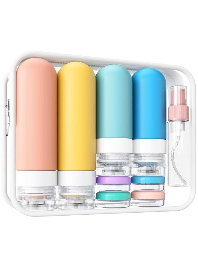 S-Quality 16-Piece Travel Bottle Set – TSA Approved Leak-Proof Silicone Squeezable Containers for Shampoo, Conditioner, Lotion, Body Wash & Toiletries - Image 2