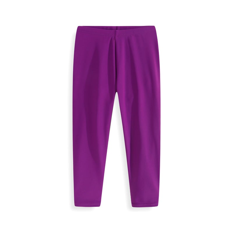 Swimming trunks export foreign trade men, women, children, sun protection, quick-drying, elastic and drawstring hot spring solid color long swimming trunks - Image 3