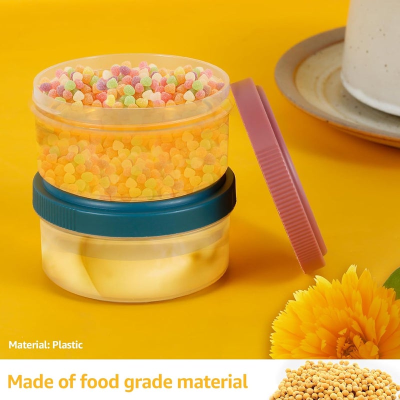 windforgecraft 9 Pack Salad Dressing Container Take Out Small Condiment Containers and Leakproof Lid Food Container Sauce Pots with Lids Reusable Dipping Sauce Cups Set for Lunch Box Picnic and Travel (Style 2) - Image 3