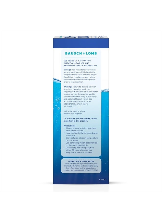 Renu Contact Lens Solution Multipurpose Disinfectant, Advanced Formula Lens Cleaner, Cleans & Moisturizes Soft & Silicon Hydrogel Lenses, 12 Fl Oz  - Image 3