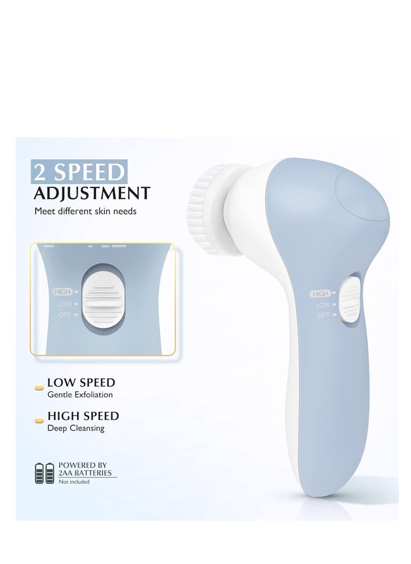 COSLUS - COSLUS Facial Cleansing Brush Silicone Face Scrubber: 3 in1 FBS-D Electric Exfoliating Massage Device Waterproof Deep Cleaning Exfoliation Rotating Spa Machine - Electronic Skin Care Wash Clean System - Image 1