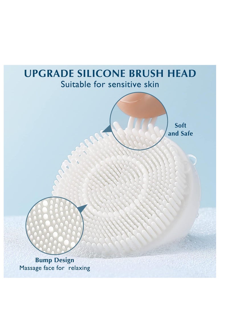 COSLUS - COSLUS Facial Cleansing Brush Silicone Face Scrubber: 3 in1 FBS-D Electric Exfoliating Massage Device Waterproof Deep Cleaning Exfoliation Rotating Spa Machine - Electronic Skin Care Wash Clean System - Image 1
