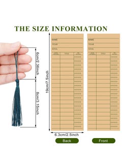 Glenmal 12 Set Reading List Bookmark Tracker With Tassel 12 Pcs 2.5 X 7.5 Inches Vintage Reading Log Book Tracker 12 Pcs Tassels Reading Bookmarks For Reading Lovers Kids Students Teachers Library Gifts  - Image 3