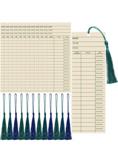 Glenmal 12 Set Reading List Bookmark Tracker With Tassel 12 Pcs 2.5 X 7.5 Inches Vintage Reading Log Book Tracker 12 Pcs Tassels Reading Bookmarks For Reading Lovers Kids Students Teachers Library Gifts  - Image 1