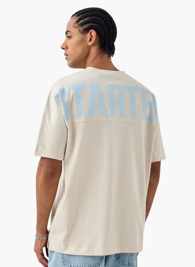 STARTER Starter Logo Print T-shirt with Short Sleeves