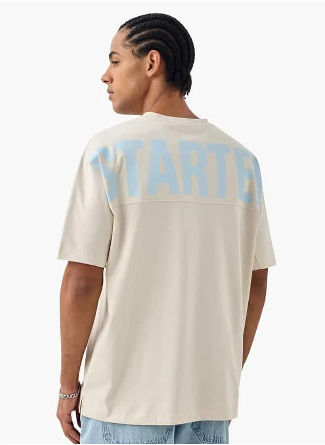 ستارتر Starter Logo Print T-shirt with Short Sleeves