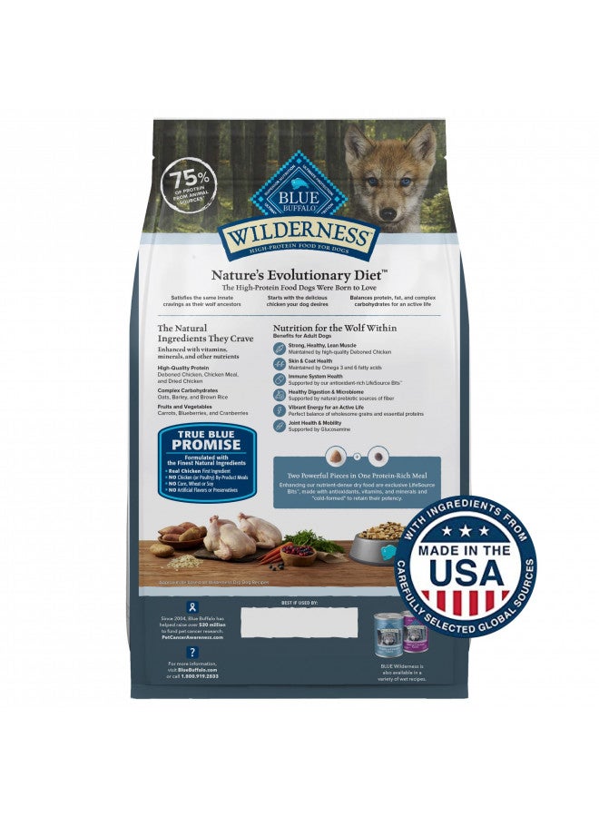 Blue Buffalo Wilderness Puppy High Protein Dry Dog Food With Real Chicken Plus Wholesome Grains, Made in the USA with Natural Ingredients, Chicken, 13-lb. Bag - Image 3
