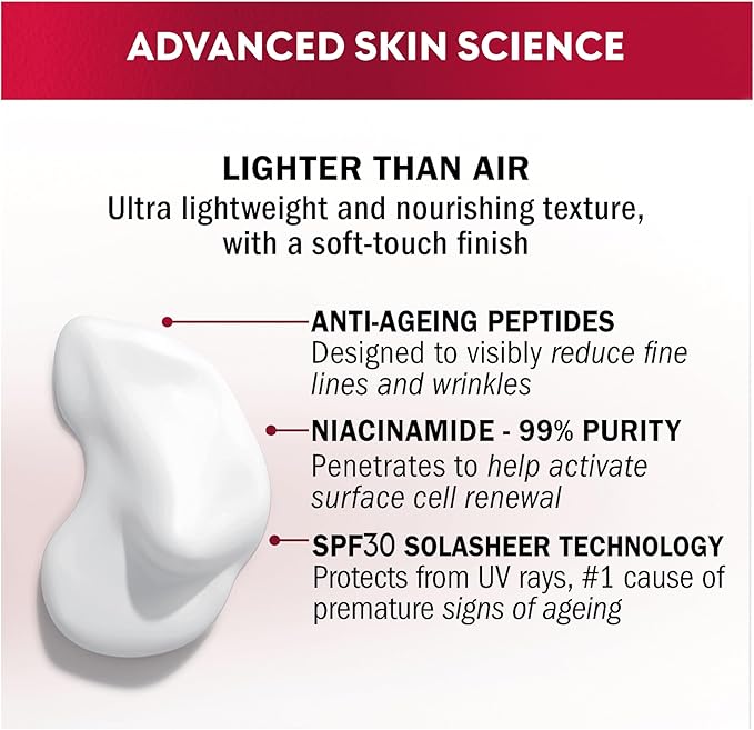 Olay Regenerist Whip Day Face Cream SPF30 Lightweight AntiWrinkle Firming Skincare Moisturiser with Sun Protection AntiAgeing Niacinamide and Peptides Renews Firms and Hydrates 50ml - Image 2