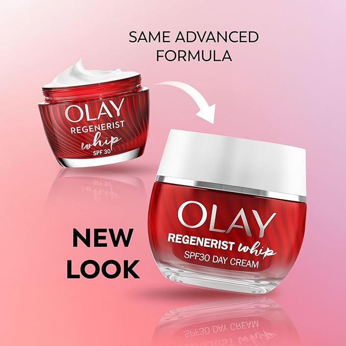 Olay Regenerist Whip Day Face Cream SPF30 Lightweight AntiWrinkle Firming Skincare Moisturiser with Sun Protection AntiAgeing Niacinamide and Peptides Renews Firms and Hydrates 50ml - Image 4