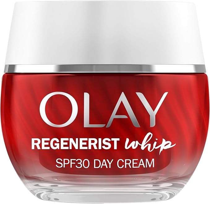 Olay Regenerist Whip Day Face Cream SPF30 Lightweight AntiWrinkle Firming Skincare Moisturiser with Sun Protection AntiAgeing Niacinamide and Peptides Renews Firms and Hydrates 50ml - Image 1