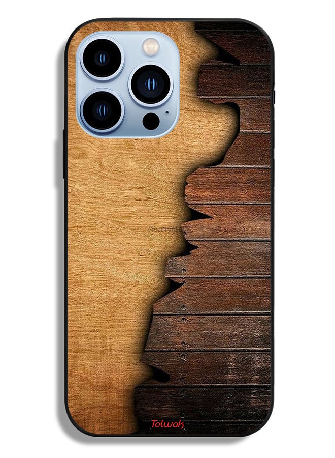 Tolwak Apple iPhone 13 Pro Protective Case Vintage Wood Pattern - Image 2