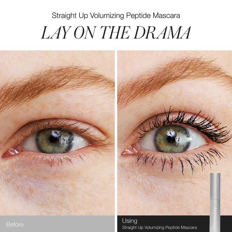 RMS Beauty Straight Up Volumizing Peptide Mascara â€“ Black, Lash-Lengthening & Thickening Formula, Nourishing Peptides, Waterproof, Vegan & Cruelty-Free, 8ml - Image 5