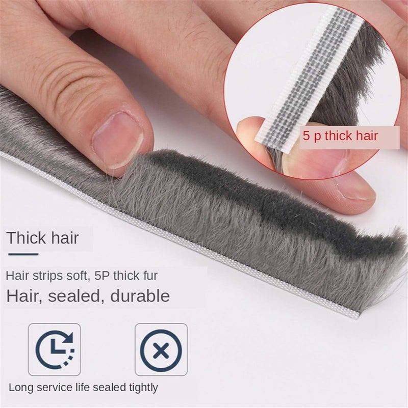 EXOFLY 10 Meters Door Sealing Strip Door Bottom Sealing Strip Soundproof Window Sealing Strips Windproof Dustproof Door Window Self Adhesive Sliding Seal Sliding Door Seal Strip - Image 3