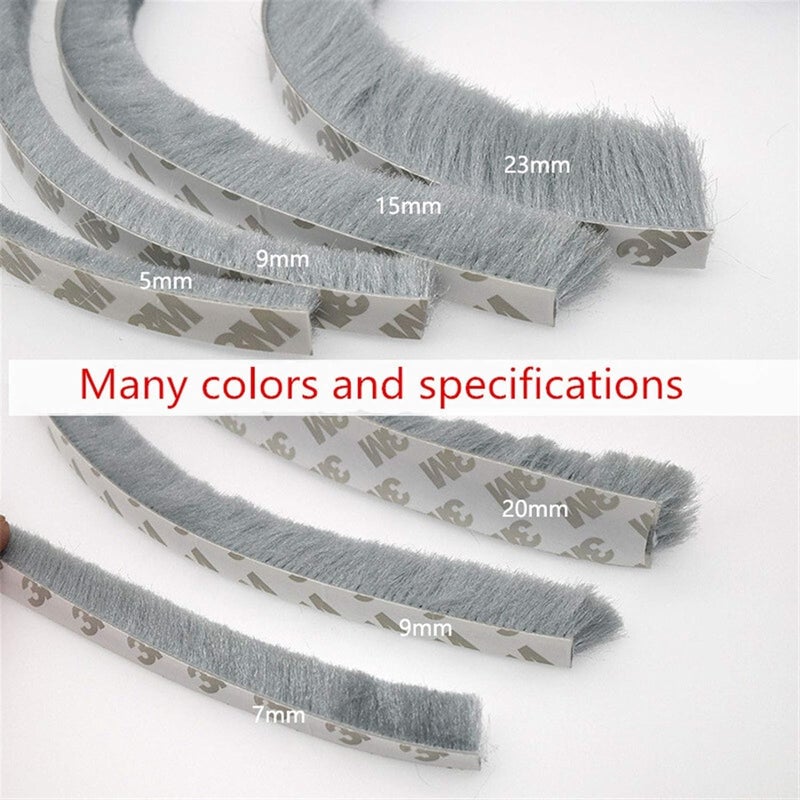 EXOFLY 10 Meters Door Sealing Strip Door Bottom Sealing Strip Soundproof Window Sealing Strips Windproof Dustproof Door Window Self Adhesive Sliding Seal Sliding Door Seal Strip - Image 2