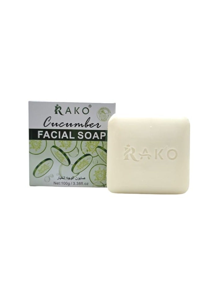 RAKO Facial Soap with cucumber - 100 gm
