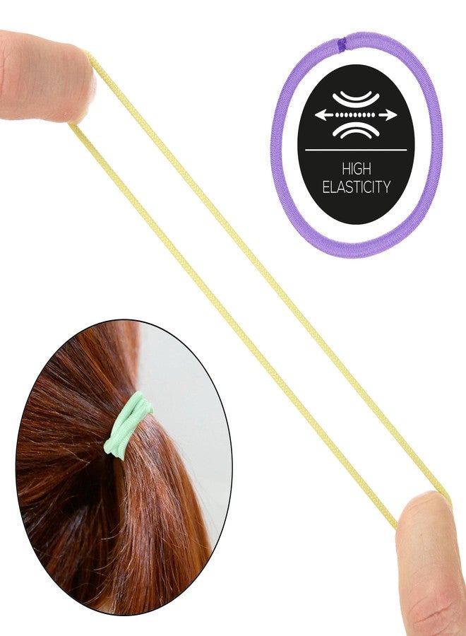 Expressions 216-Piece Hair Ties, 4mm Pastel Colors Value Pack, Durable Ponytail Holders For Thick Hair, Curly Hair and All Hair Types - Image 5