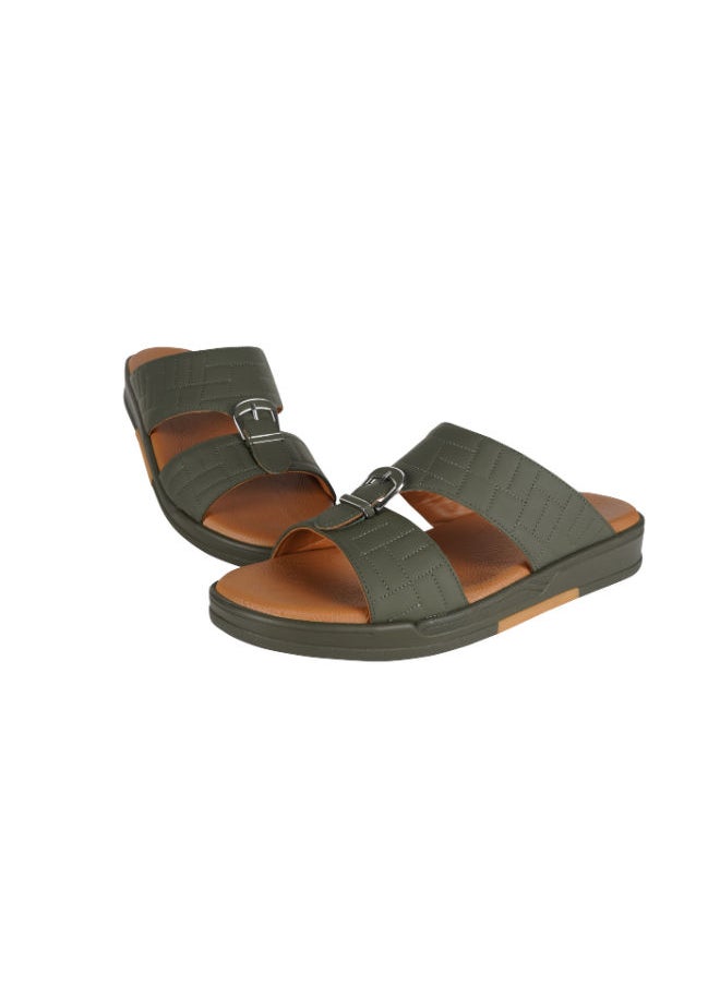 barjeel uno - Barjeel Uno Mens Arabic Sandals MSA-120 Grey - Image 1