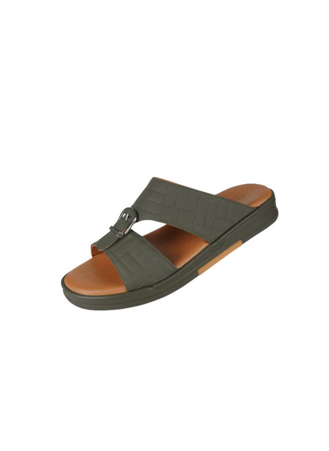 barjeel uno - Barjeel Uno Mens Arabic Sandals MSA-120 Grey - Image 1