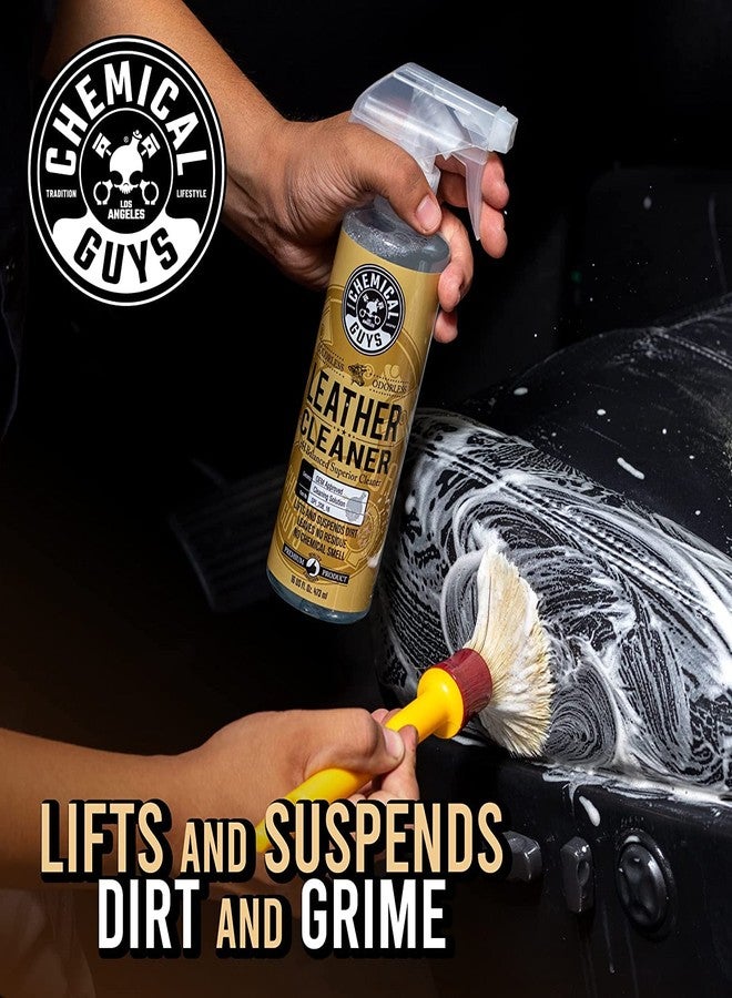 Chemical Guys SPI410 Leather Cleaner and Conditioner Bundle with ACC_S95 Long Bristle Horse Hair Leather Cleaning Brush, Safe for Car, Home, Office, & More (3 Item Bundle with 2-16 fl oz Bottles) - Image 2