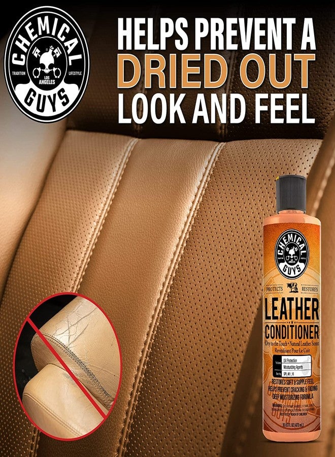 Chemical Guys SPI410 Leather Cleaner and Conditioner Bundle with ACC_S95 Long Bristle Horse Hair Leather Cleaning Brush, Safe for Car, Home, Office, & More (3 Item Bundle with 2-16 fl oz Bottles) - Image 3