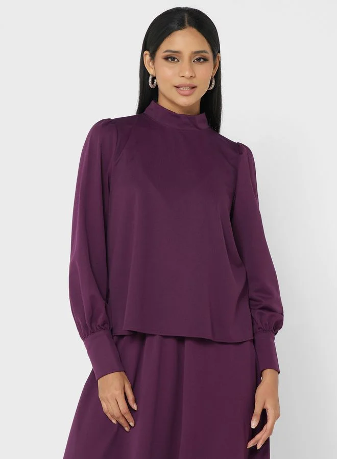Refka by modanisa High Neck Top And Skirt Set