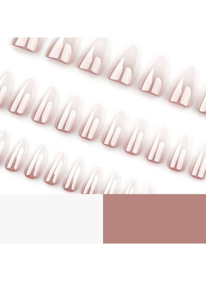 MiMi & BeiBei 24Pcs Press on Nails, False Nails, Fake Nails Set for Women Girls Nail Art Accessories, Press On Nail with Glue Stickers for Easy Apply, Stick On Fingernails Set - Image 3