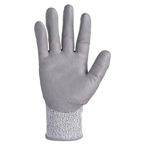 Karam HS41 Safety Gloves for Mechanical Risk | Safety Work Gloves with HPPE Liner with Grey PU Coating | Cut Resistant | Abrasion, Tear & Puncture Resistant | Industrial Use | Size-M - Image 3