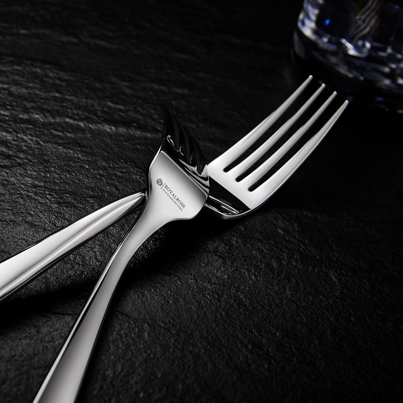 Royal Rose Alexander Fine Forks, Set of 4, 18/10 Stainless Steel, Well Made, Dishwasher Safe, Heavy Duty Fork (7.3" Salad Fork) - Image 4