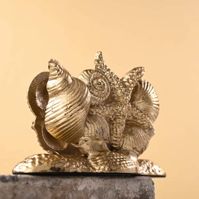 Gibox Snail Shaped Tissue Paper Holder Stand, 7 cm Tall Decorative Made of Alluminium Metal Gold Plated Tabletop Centerpice Home, Bathroom & Kitchen Decor - Image 2