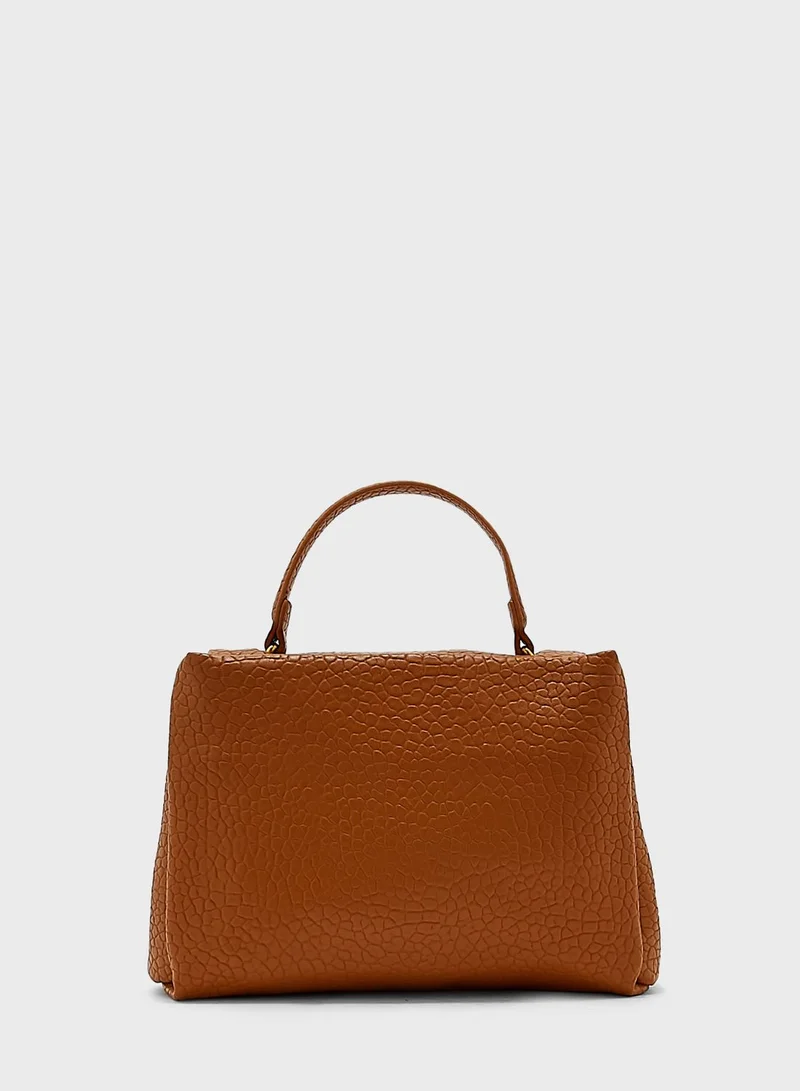 ELLA Croc Effect Satchel Bag