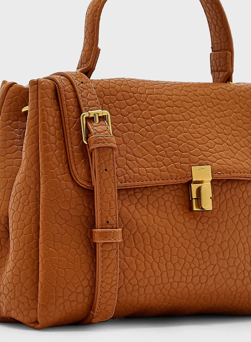 ELLA Croc Effect Satchel Bag
